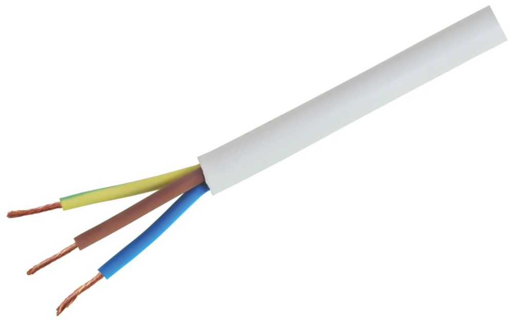 Image of Time 3183Y White 3-Core 1mmÂ² Flexible Cable 50m Drum 