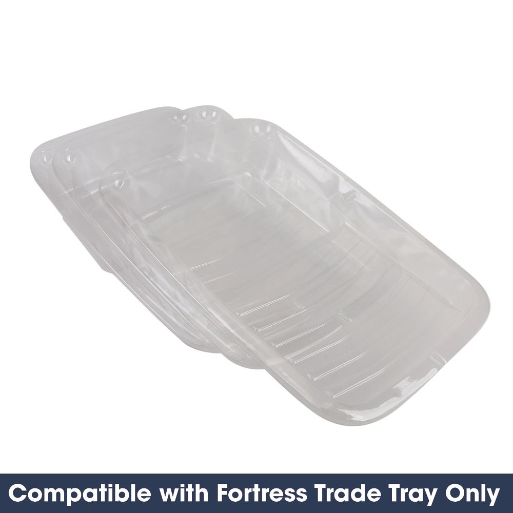 Image of Fortress Trade 9" Roller Tray Inserts Transparent 3 Pack 