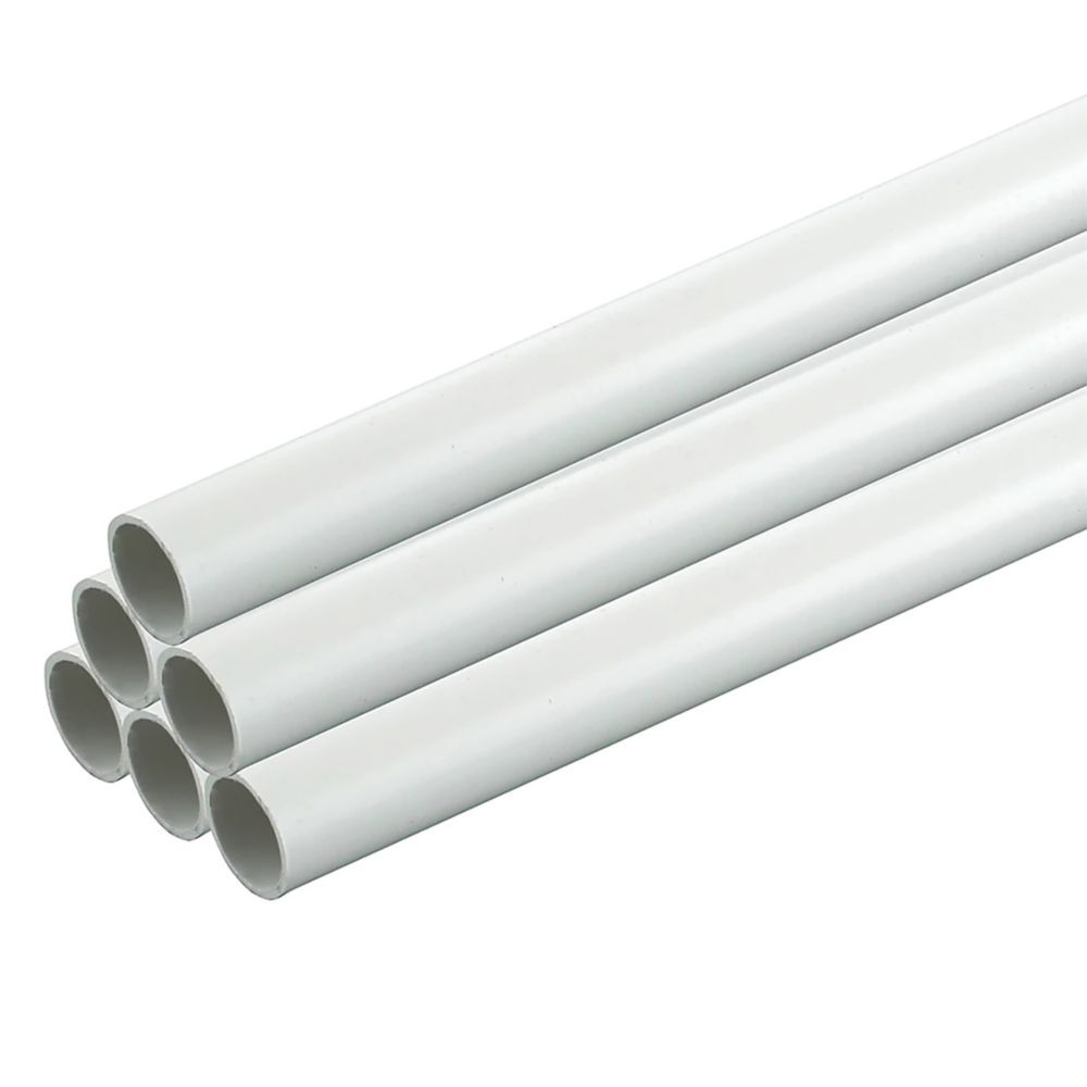 Image of Deta TTE Round uPVC White Conduit 20mm x 2m 20 Pack 
