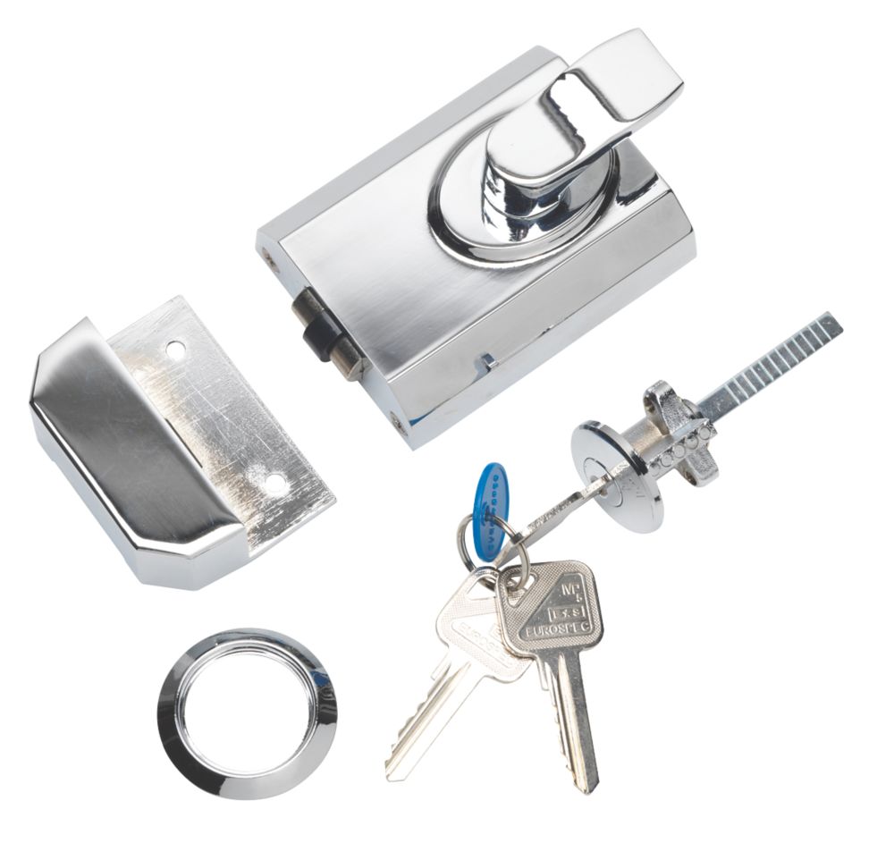 Image of Eurospec SFRCB8260PC Rim Cylinder Rollerball Polished Chrome 60mm Backset 