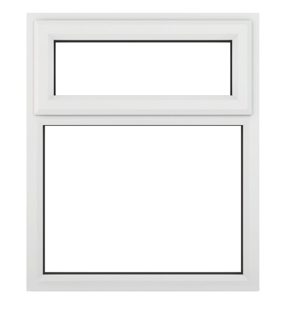 Image of Crystal Top Opening Clear Triple-Glazed Casement White uPVC Window 1190mm x 965mm 