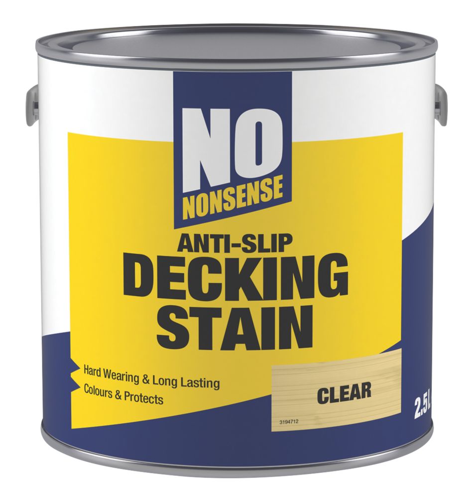 Image of No Nonsense Anti-Slip Decking Stain Clear 2.5Ltr 