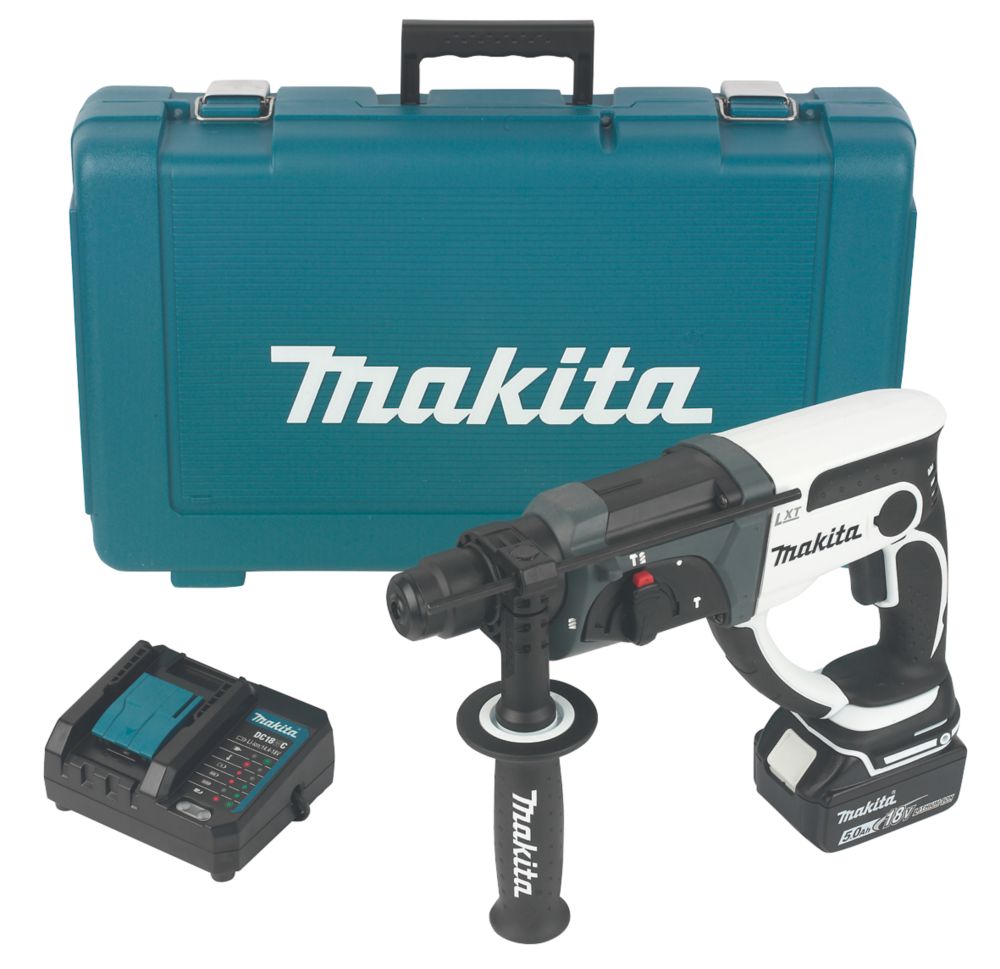 Image of Makita DHR202T001 3.2kg 18V 1 x 5.0Ah Li-Ion LXT Cordless 20mm Rotary Hammer SDS-Plus 