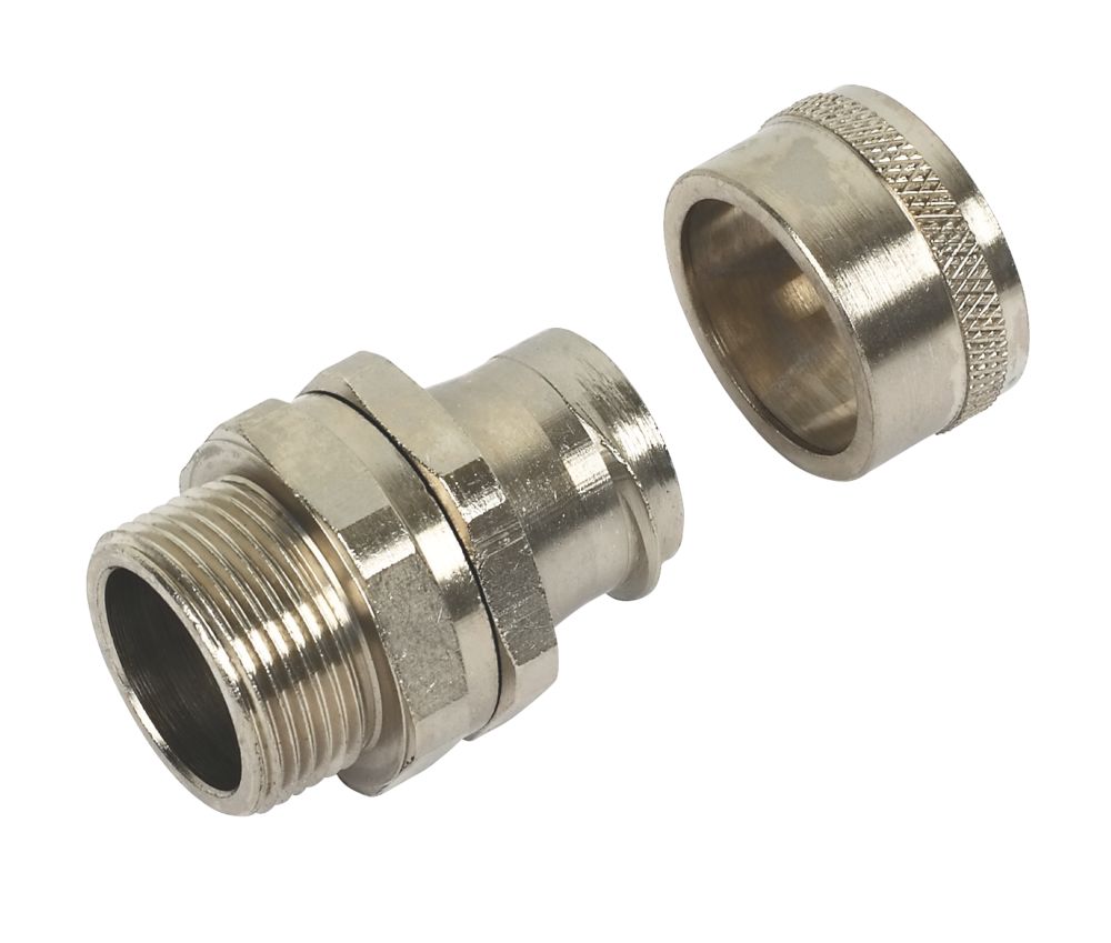 Image of Adaptaflex Type B Straight Swivel External Thread Conduit Fitting M25 x 25mm 10 Pack 