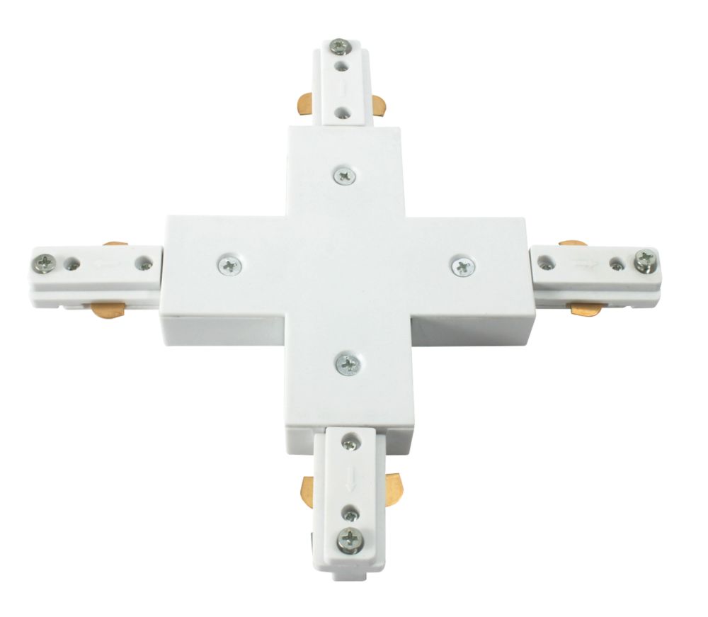 Image of Knightsbridge 1-Circuit X-Connector for Knightsbridge Track Lighting System White 