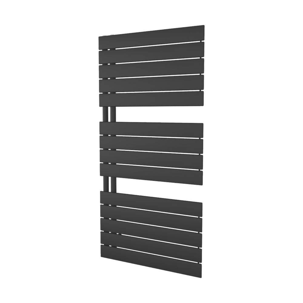 Image of Ximax Oceanus Open Designer Towel Radiator 1195mm x 600mm Black 2532BTU 