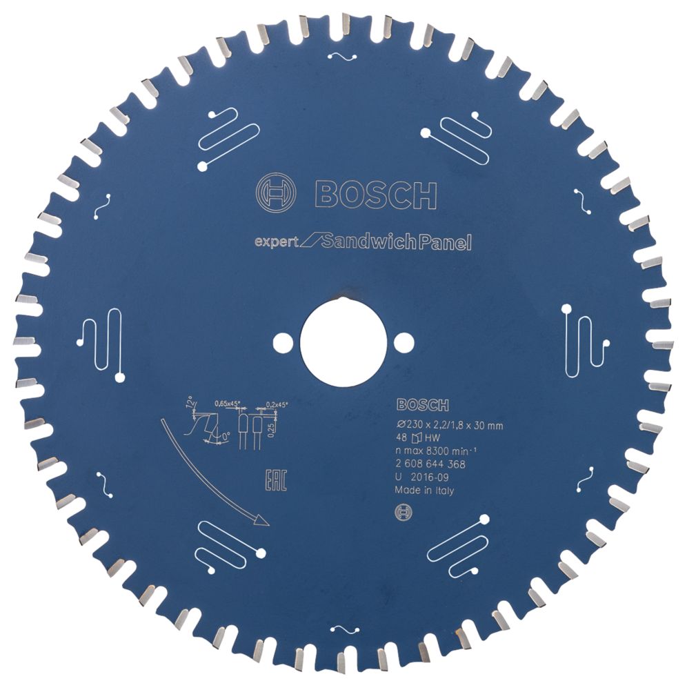Image of Bosch Expert Sandwich Panel Circular Saw Blade 230mm x 30mm 48T 