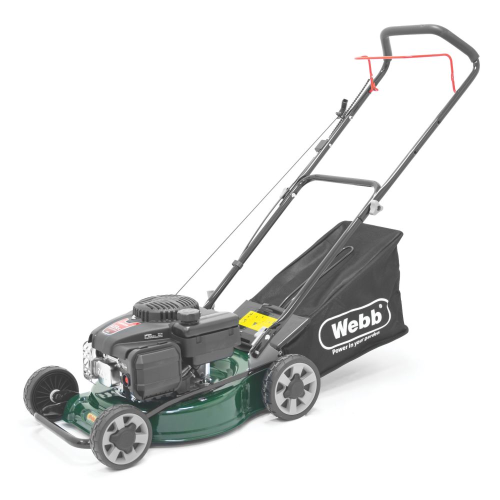 Image of Webb WER40HPSFX 41cm 123cc Hand-Propelled Rotary Petrol Lawn Mower 