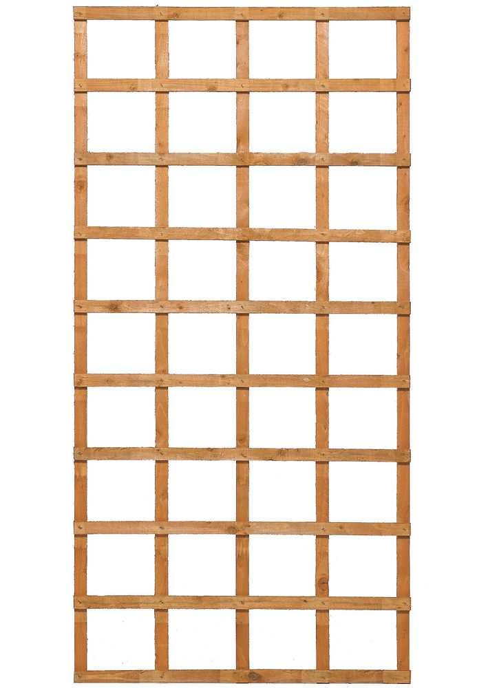 Image of Rowlinson Softwood Rectangular Heavy Duty Trellis 3' x 6' 3 Pack 