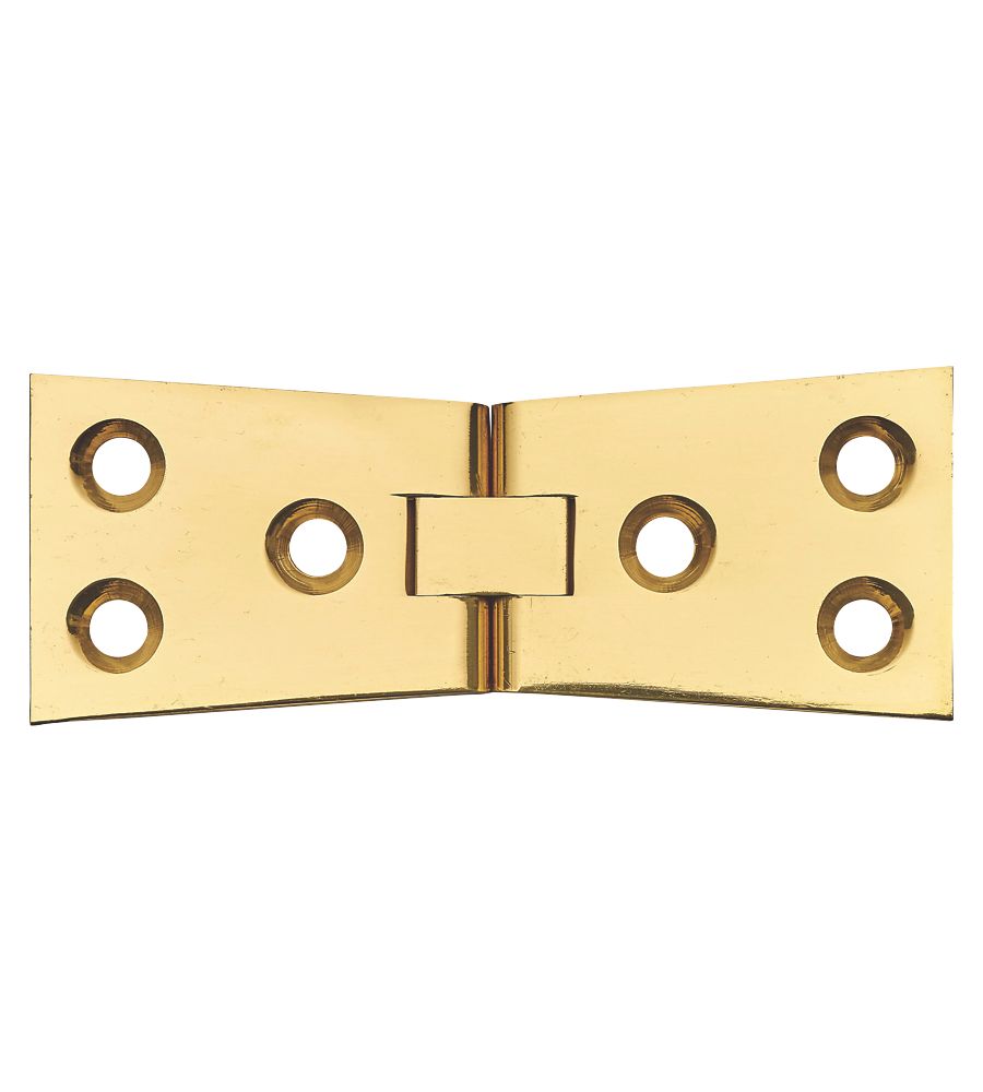 Image of Polished Brass Counter Flap Hinges 38mm x 102mm 2 Pack 