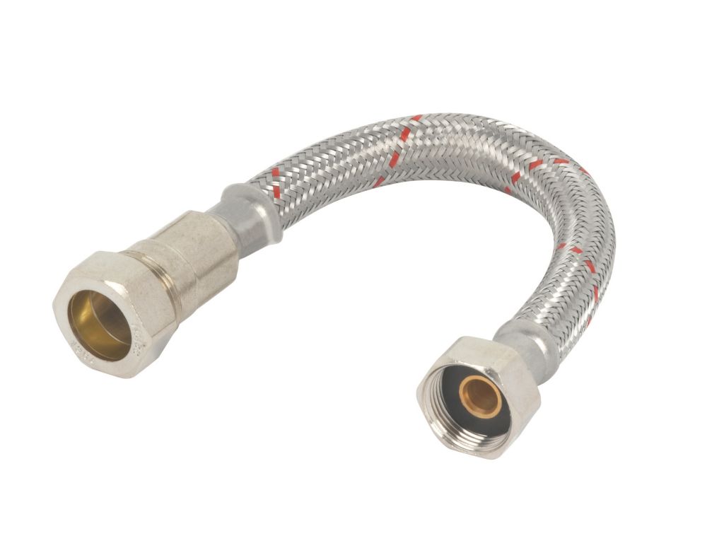 Image of Hose with Isolating Valve 22mm x 3/4" x 300mm 