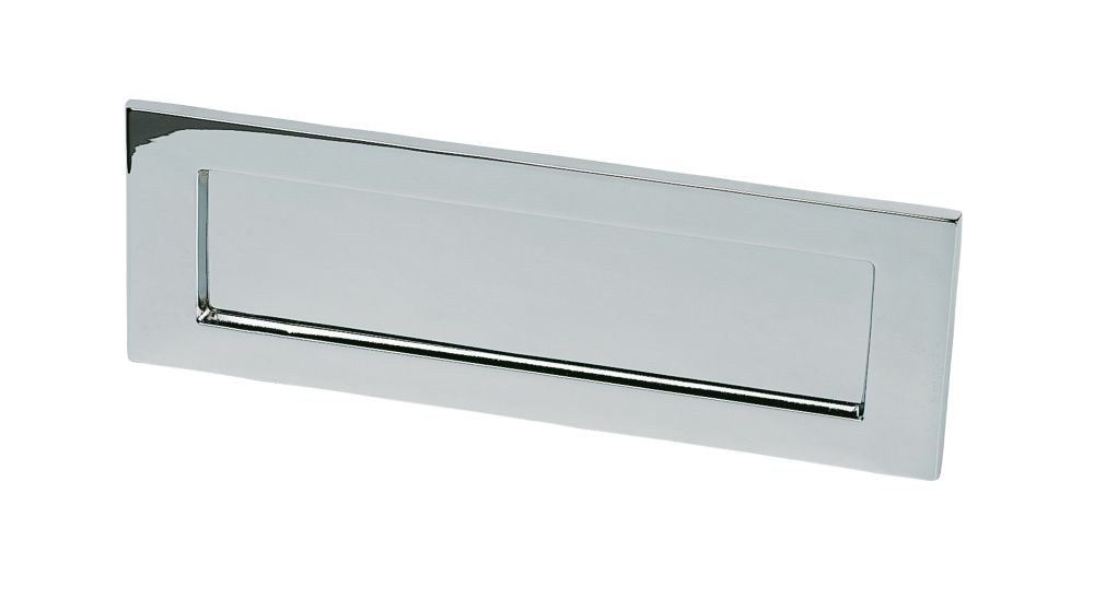 Image of Victorian Letter Plate Polished Chrome 306mm x 97mm 
