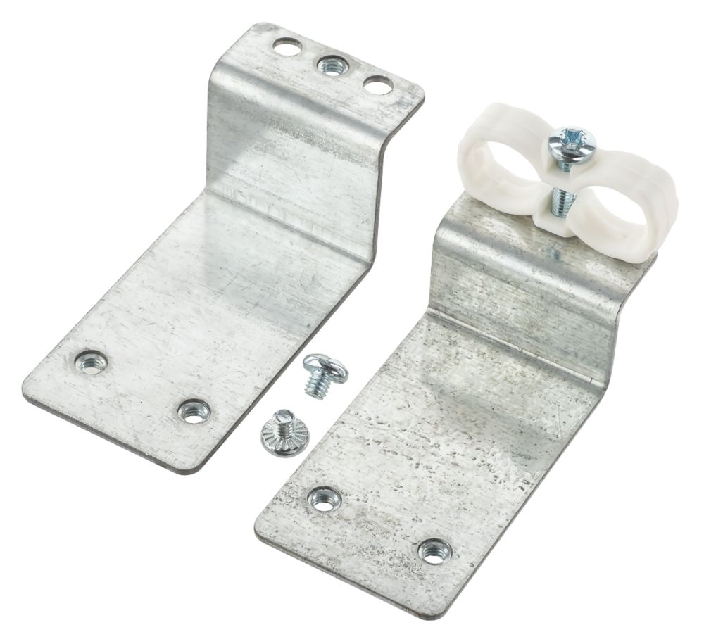 Image of Lewden White Round Twin Mains Tail Clamp 25mmÂ² 2 Pack 