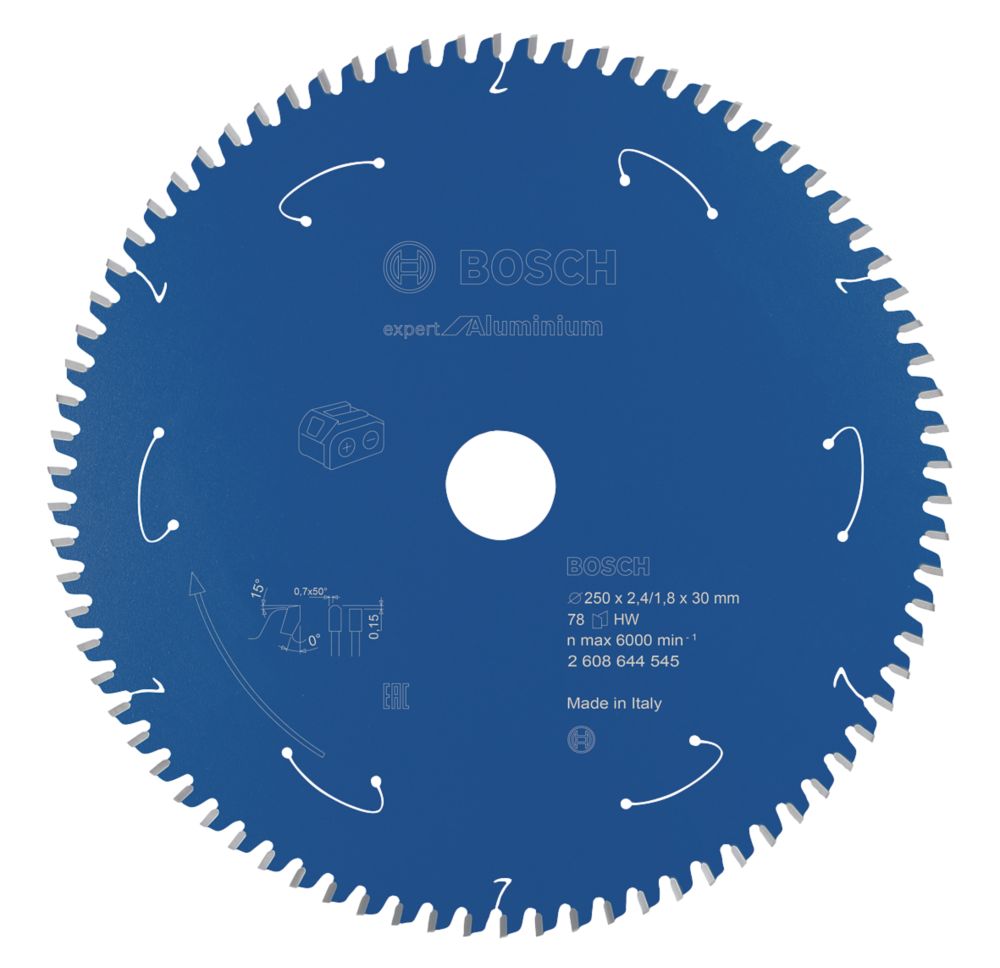 Image of Bosch Expert Aluminium Circular Saw Blade 250mm x 30mm 78T 