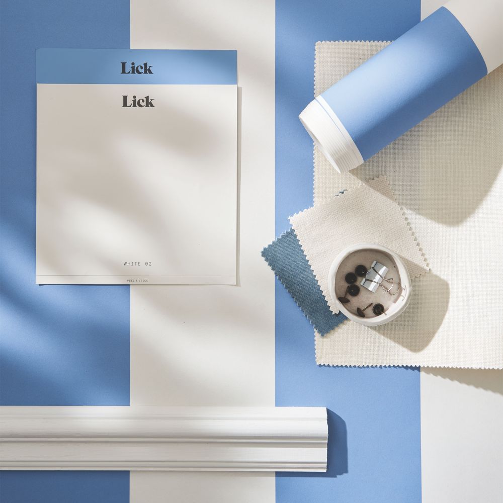 Image of LickPro Blue Painted Stripe 02 Wallpaper Roll 52cm x 10m 