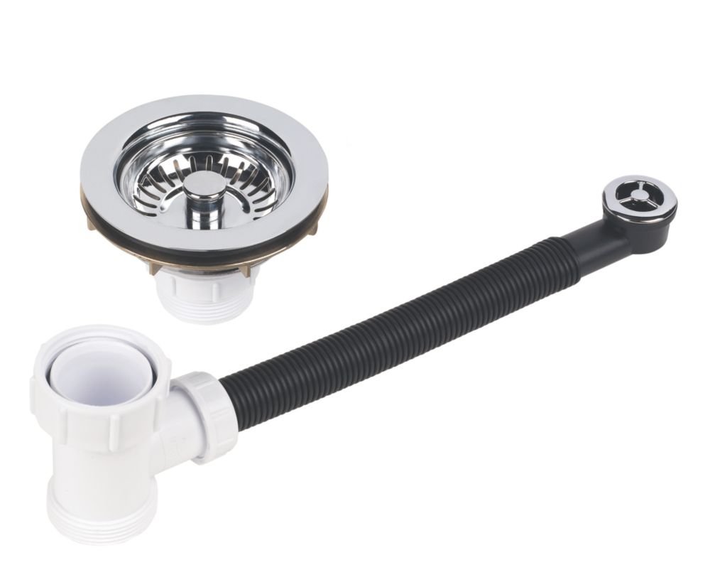 Image of McAlpine 1 Bowl Waste Kit Chrome Plated Brass 1 1/2" 