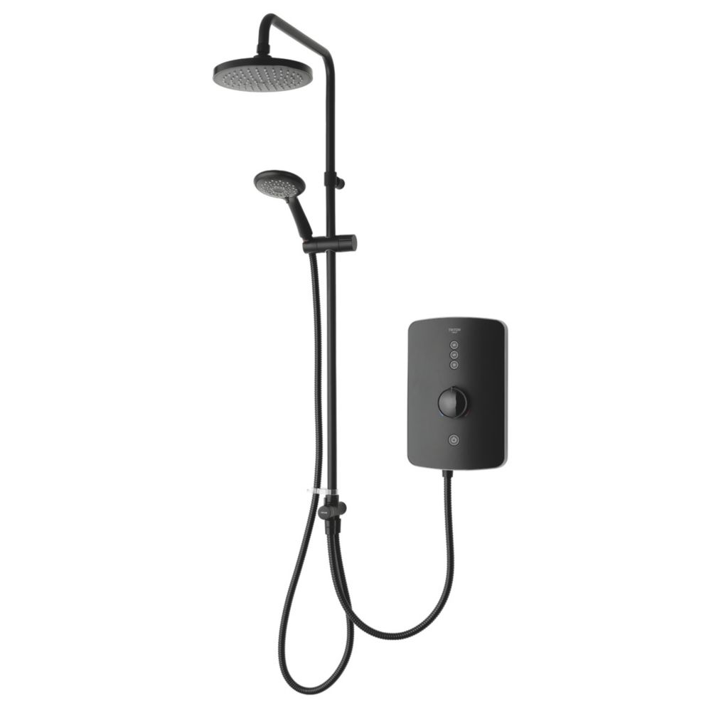 Image of Triton Amala DuElec Black 9.5kW Electric Shower with Diverter 