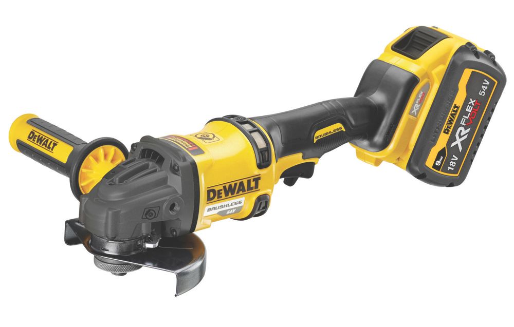 Image of DeWalt DCG418X2-GB 54V 2 x 9.0Ah Li-Ion XR FlexVolt 5" Brushless Cordless Angle Grinder 