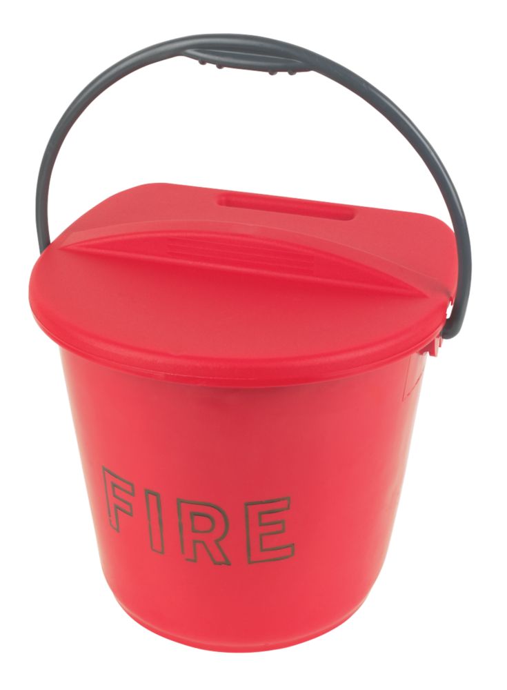 Image of Plastic Fire Bucket & Lid 10Ltr 