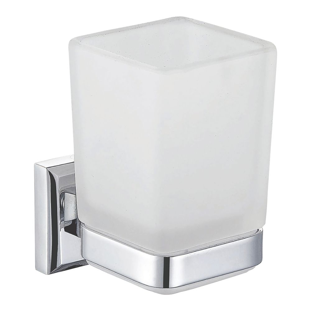 Image of Aqualux Goodwood Tumbler Holder with Glass Chrome 