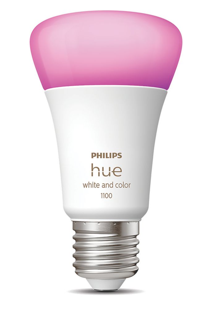 Image of Philips Hue ES A19 RGB & White LED Smart Light Bulb 9W 806lm 