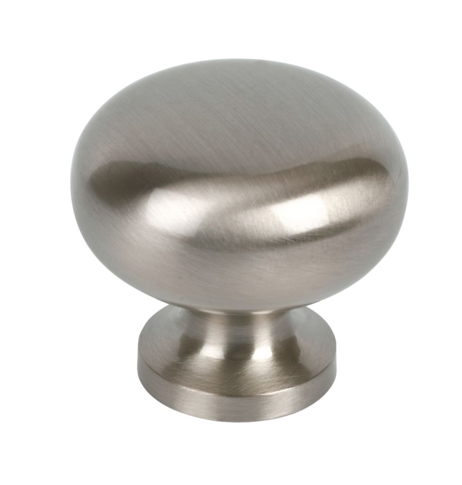 Image of Sleek Round Knobs Satin Nickel 30mm 2 Pack 