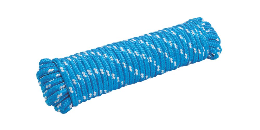 Image of Braided Rope Blue / White 8mm x 20m 