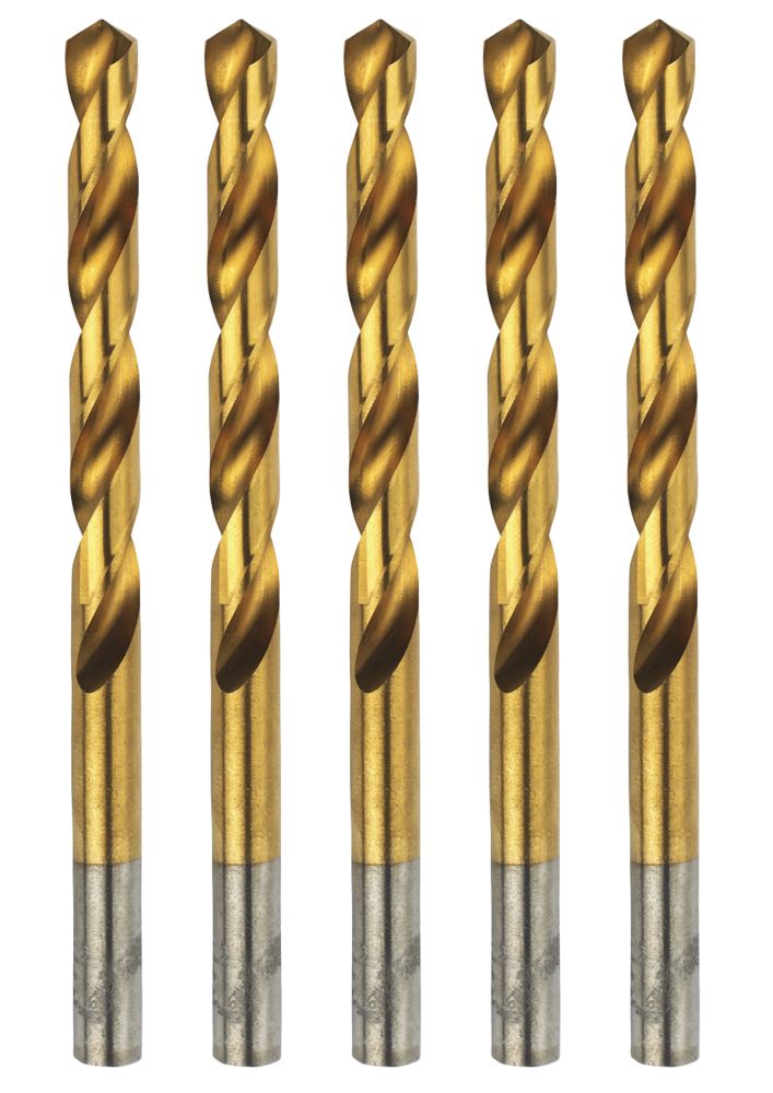 Image of Erbauer Straight Shank Ground HSS Drill Bits 13mm x 151mm 5 Pack 