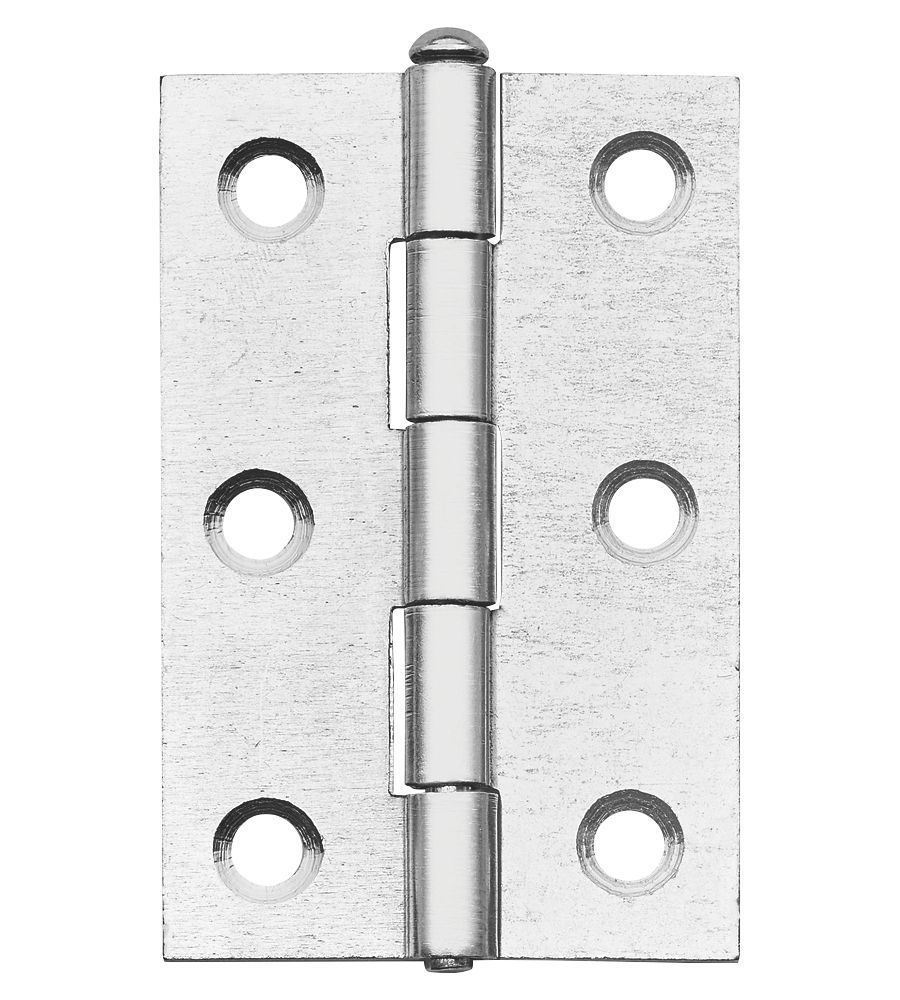 Image of Zinc-Plated Loose Pin Butt Hinges 76mm x 29mm 2 Pack 