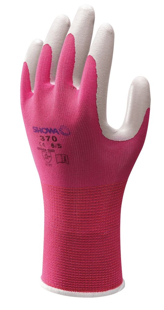 Image of Showa 370 Nitrile Gloves Pink Medium 