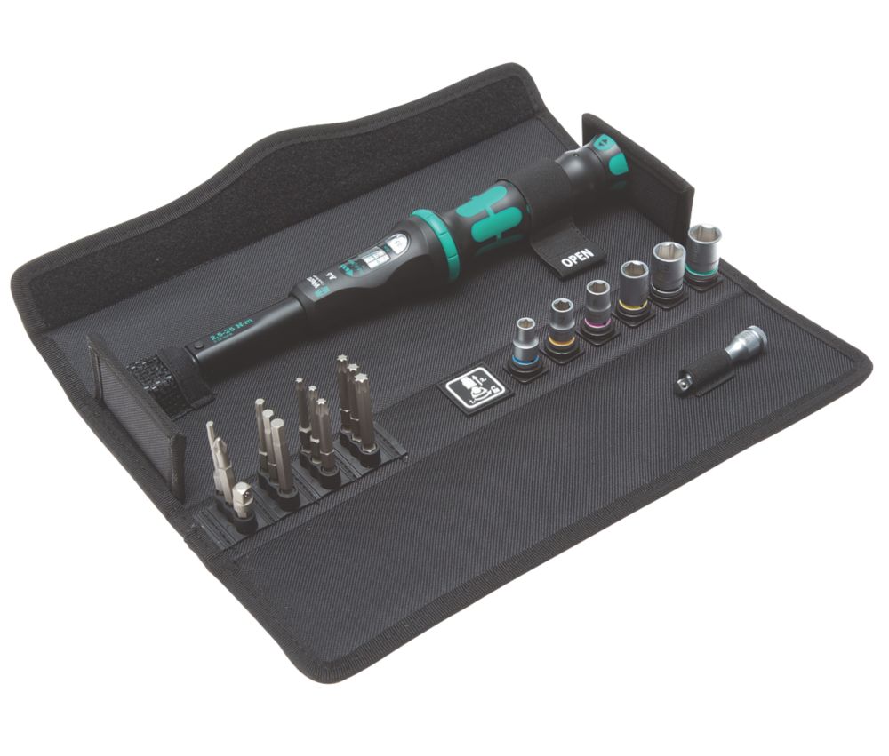 Image of Wera Click-Torque A 6 1 Adjustable Torque Wrench Set 20 Pieces 