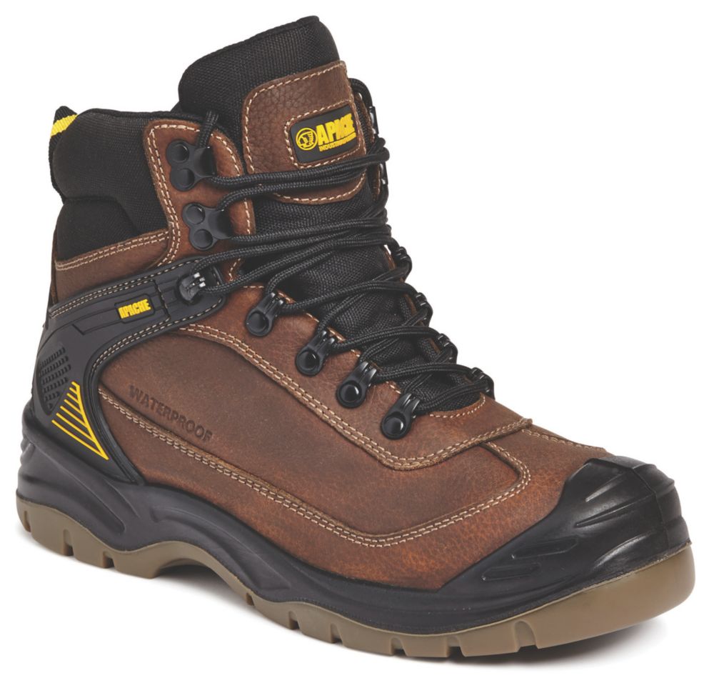 Image of Apache Ranger Safety Boots Brown Size 10 