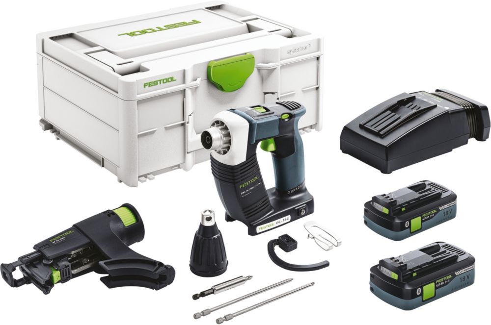 Image of Festool DWC 18-2500 HPC 4.0 I-Plus 18V 2 x 4.0Ah Li-Ion Airstream Brushless Cordless Cordless Screwdriver 