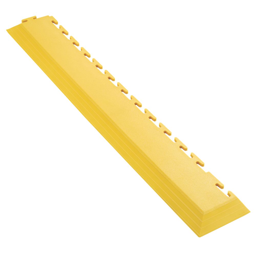 Image of Ecotile E500/7 Interlocking Corner Edge Ramp Yellow 590mm x 90mm 2 Pack 