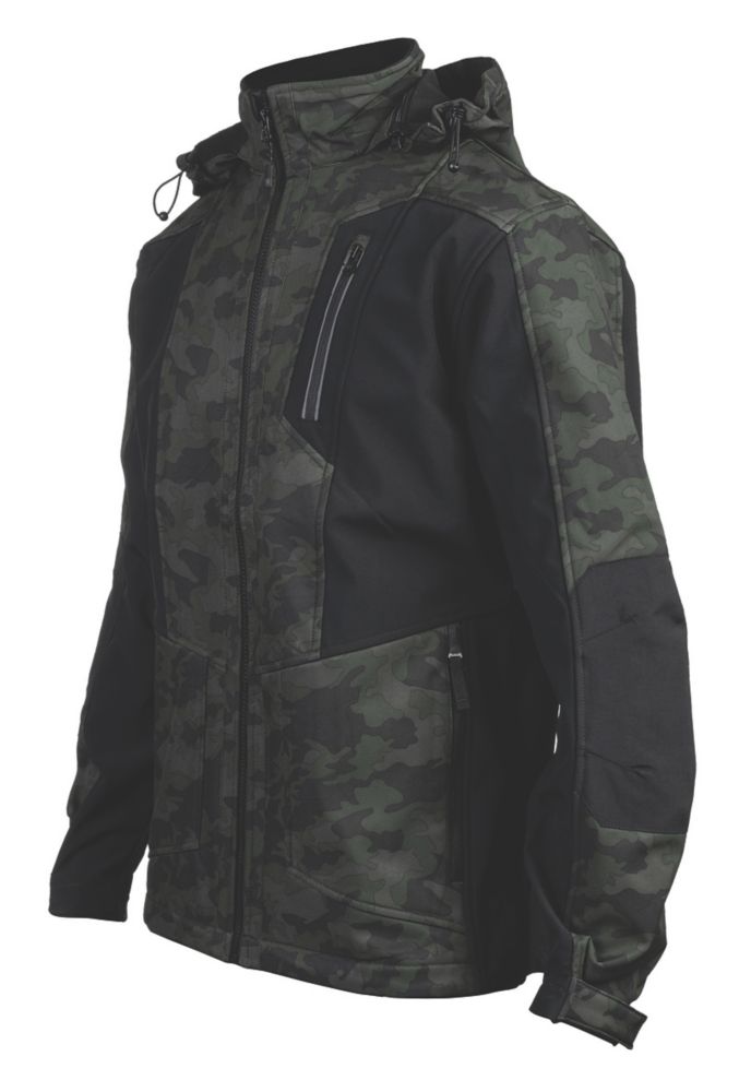 Image of CAT Mercury Soft Shell Work Jacket Night Camo XX Large 50-52" Chest 