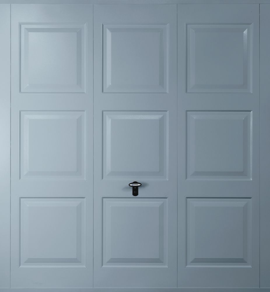 Image of Gliderol Georgian 7' x 6' 6" Non-Insulated Framed Steel Up & Over Garage Door Traffic Grey 