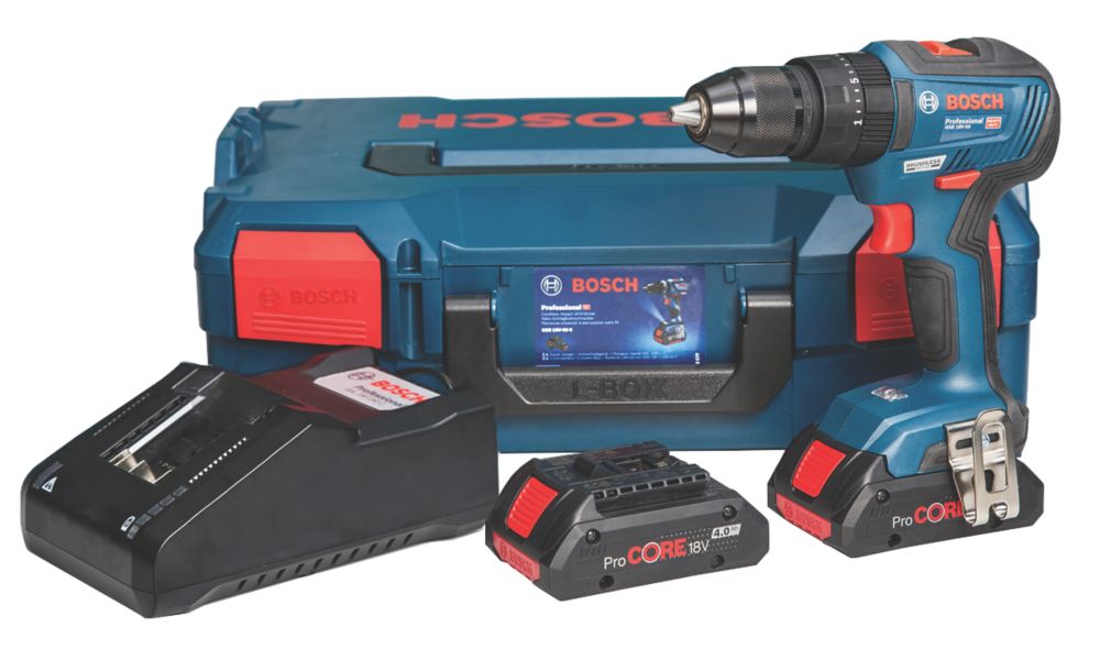 Image of Bosch 06019H5372 18V 2 x 4.0Ah Li-Ion Coolpack Brushless Cordless Combi Drill 