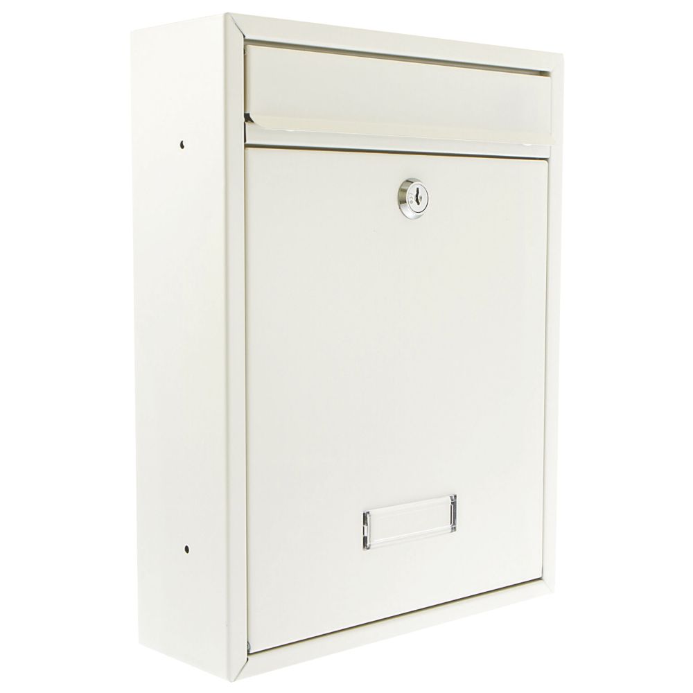 Image of Burg-Wachter Trent Post Box White Metallic 