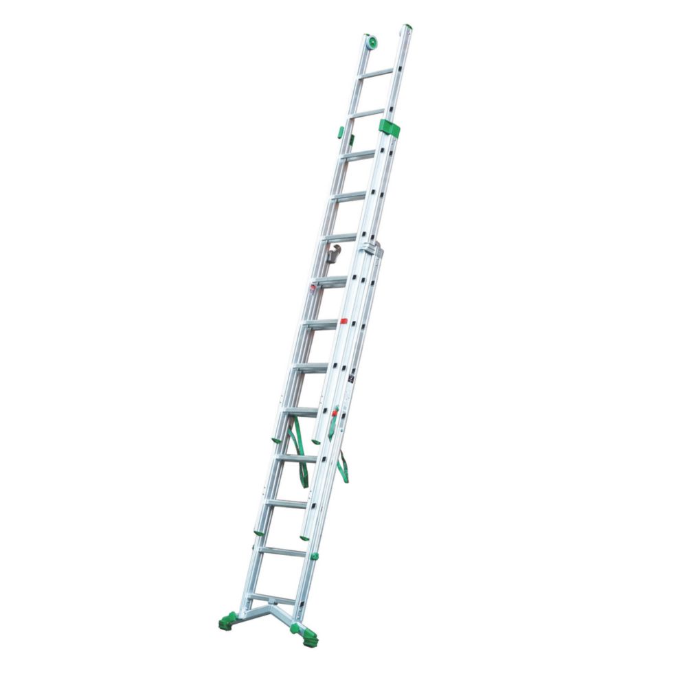 Image of TB Davies Heavy-Duty 3-Section 4-Way Aluminium Combination Ladder 5.4m 