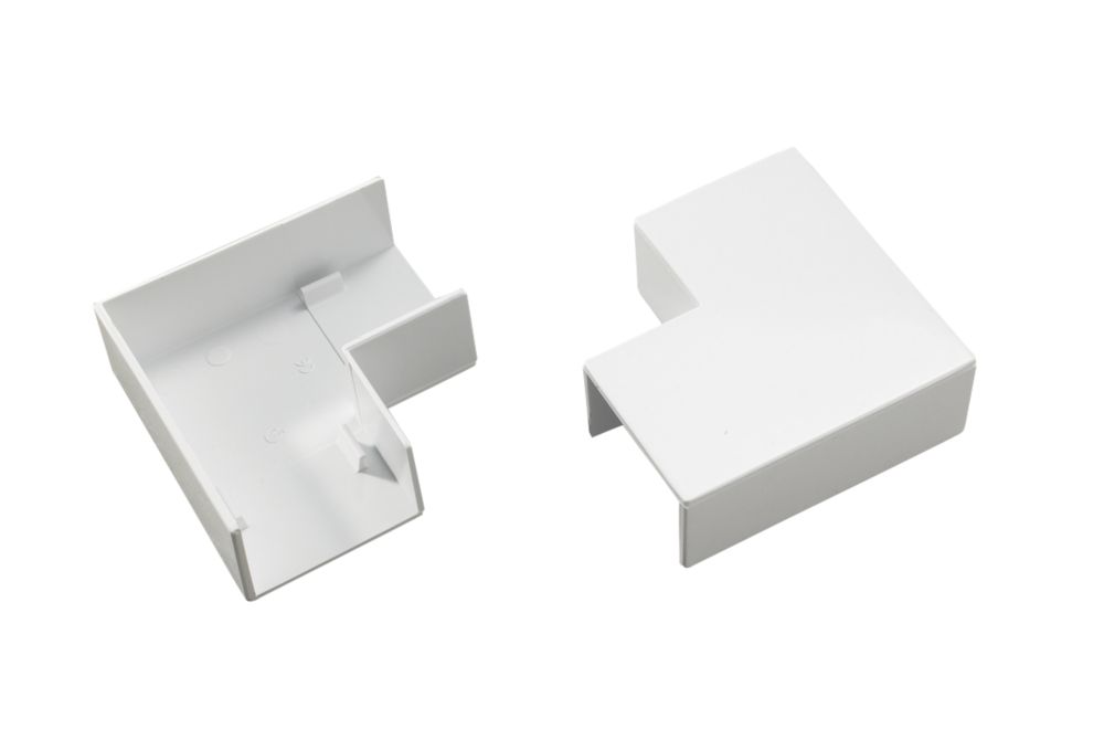Image of Tower Flat Trunking Angle 38mm x 25mm 2 Pack 