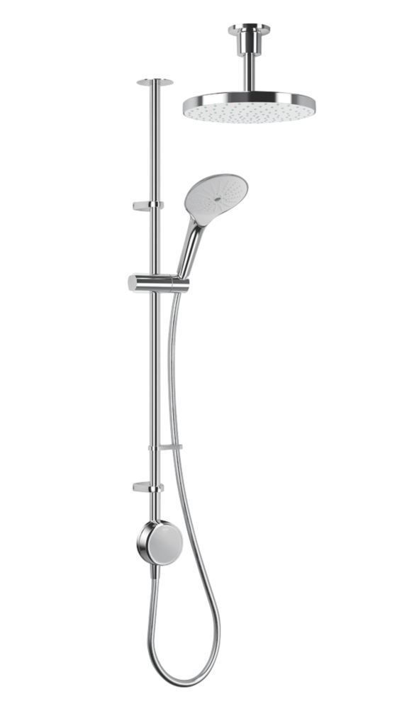 Image of Mira Activate HP/Combi Ceiling-Fed Dual Outlet Chrome Thermostatic Digital Mixer Shower 