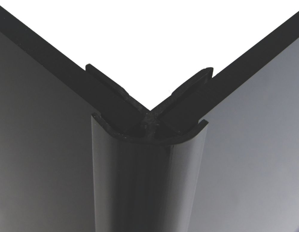 Image of Splashwall External Corner Matt Jet 2440mm x 4mm 