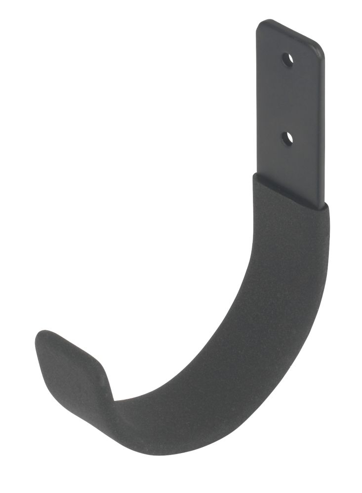 Image of Smith & Locke Heavy Duty Anti-Slip Flat Storage Hook Black 120 x 100mm 