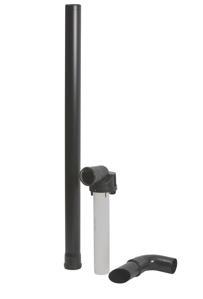 Image of Baxi Plume Kit Extension Pipe 60mm White / Black 