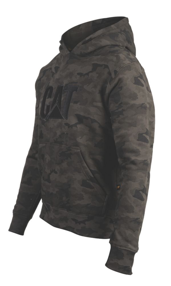 Image of CAT Trademark Hooded Sweatshirt Night Camo Small 36-38" Chest 