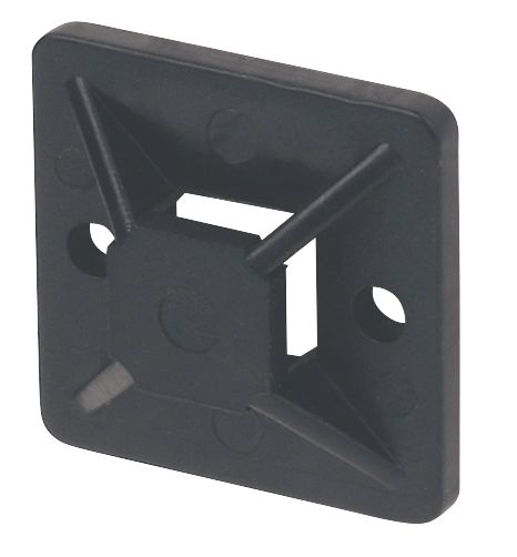 Image of Cable Tie Base Black 20mm x 19mm 100 Pack 