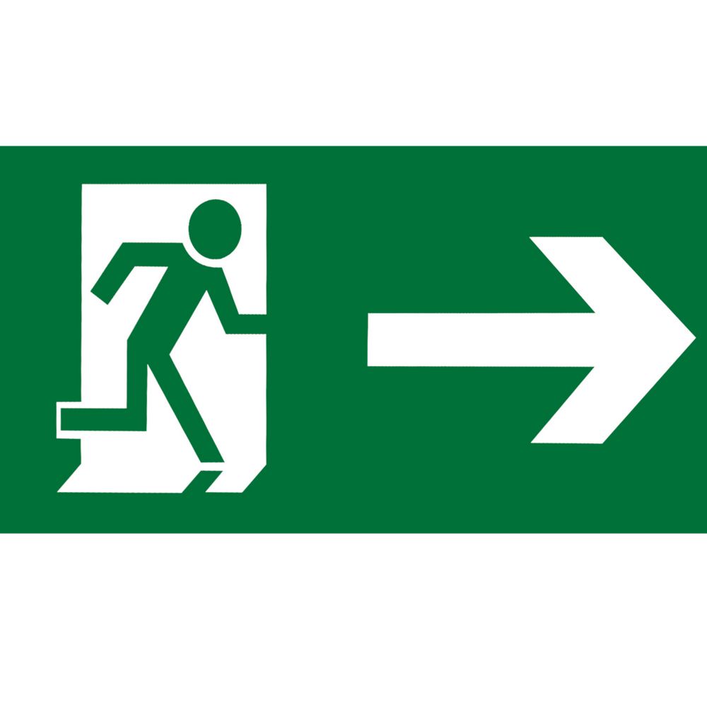 Image of Aurora EN-LG2LR Emergency Exit Left / Right Legend 145mm x 290mm 