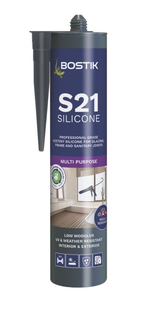 Image of Bostik S21 Multi Purpose Silicone Sealant Black 310ml 