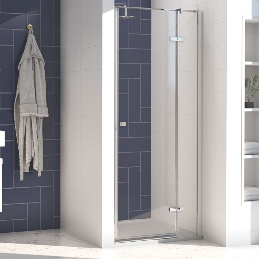 Image of Aqualux Aquarius 8 Frameless Rectangular Hinged Shower Door 900mm x 2000mm 