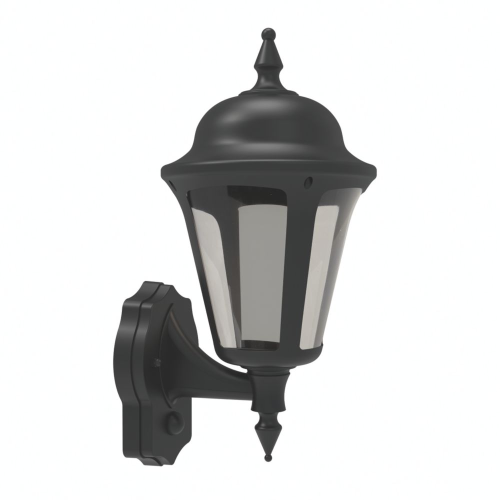Image of 4lite Outdoor LED IP65 Wall Lantern with PIR Sensor Black 8W 546lm 